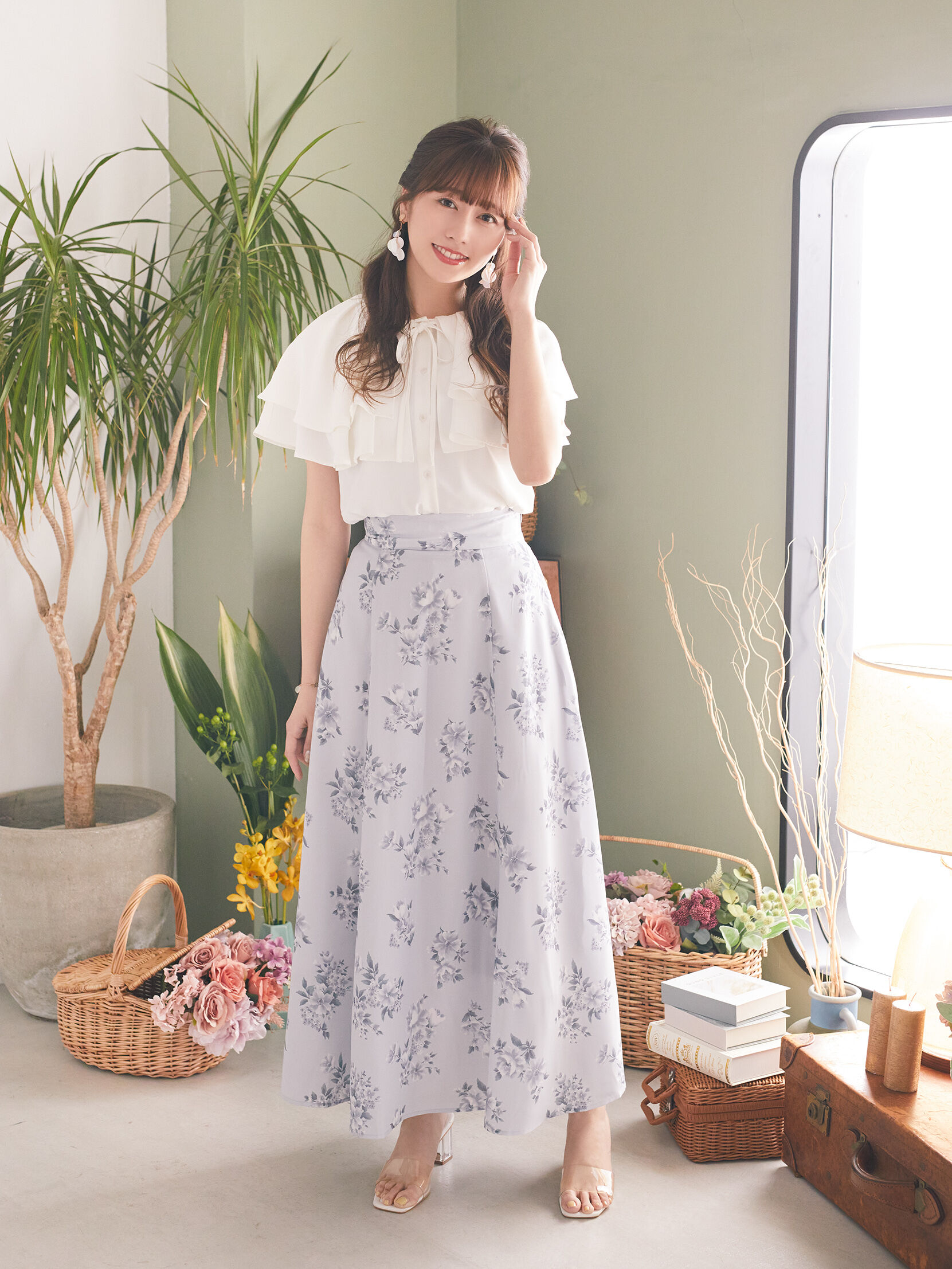 メゾンドフルール♡カノン♡夜の庭園ジャンパースカート♡グレー | www