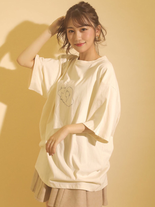 ユニセックスカップルtシャツ アイボリー ベージュ Haluhiroine ハルヒロイン のレディースカットソー 8f93l1c0800 ファッション通販のstripe Club ユニセックスカップルtシャツ アイボリー ベージュ Haluhiroine ハルヒロイン のレディースカットソー 8f93l1c0800 ファッション通販のstripe Club