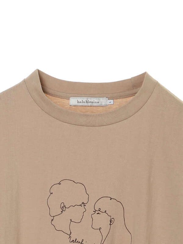 ユニセックスカップルtシャツ アイボリー ベージュ Haluhiroine ハルヒロイン のレディースカットソー 8f93l1c0800 ファッション通販のstripe Club
