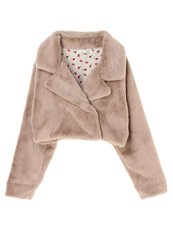 ショートファーコート アイボリー ベージュ Haluhiroine ハルヒロイン のレディースコート 8f94l0z0400 ファッション通販のstripe Club