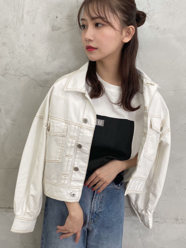 バックプリントgジャン Offwhite オフホワイト Haluhiroine ハルヒロイン のレディース ジャケット 8f01l0y0400 ファッション通販のstripe Club バックプリントgジャン Offwhite オフホワイト Haluhiroine ハルヒロイン のレディース ジャケット 8f01l0y0400 ファッション通販のstripe Club