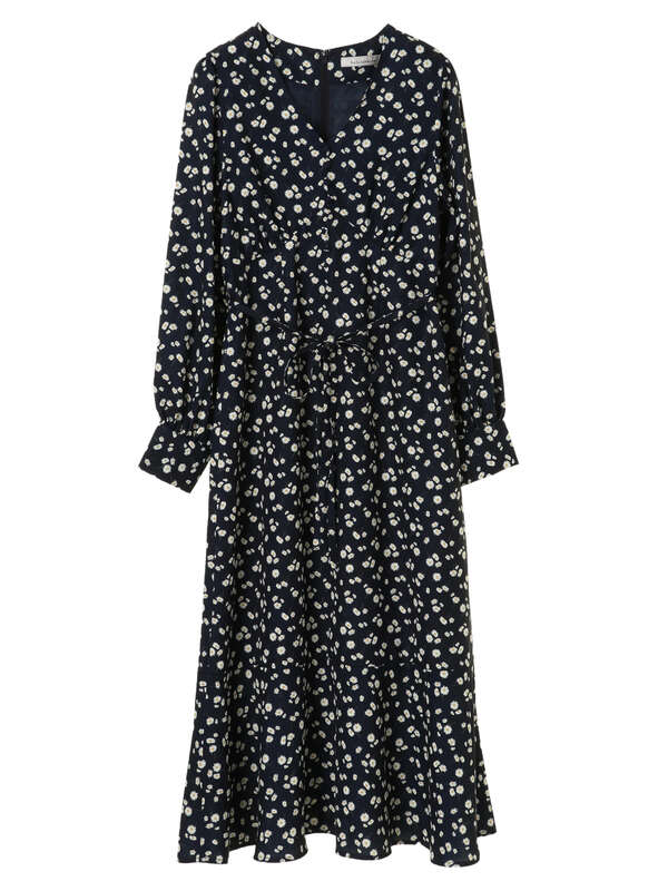 デイジー柄ワンピース ネイビー Haluhiroine ハルヒロイン のレディースワンピース 8f01l0h0800 ファッション通販のstripe Club