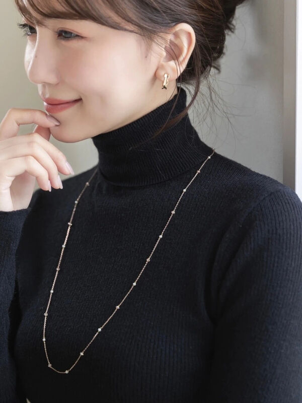 カラーロングチェーンネックレス ピンクゴールド Haluhiroine ハルヒロイン のレディースネックレス Mm13ldj0100 ファッション通販のstripe Club