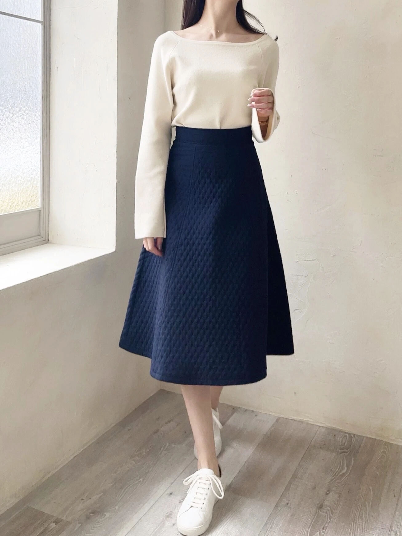 チヴィディーニ 高級イタリア製 光沢◎ 裾バルーン フラッシュフレアスカート