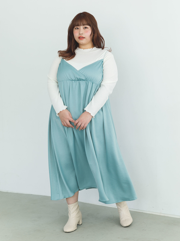 大きいサイズ サテンギャザーフレアロングキャミワンピース ブラック ブルーグリーン Slurr スラー のレディースワンピース Ca11l0h00 ファッション通販のstripe Club 大きいサイズ サテンギャザーフレアロングキャミワンピース ブラック ブルーグリーン Slurr スラー のレディースワンピース Ca11l0h00 ファッション通販のstripe Club