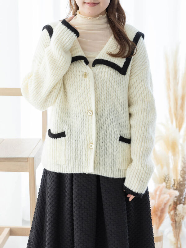 送料無料】 プレセリコ レディース カーディガン アウター Cardigan Cream-