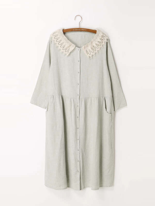 衿レースワンピース ベージュ ミント ネイビー Sm2 サマンサモスモス のレディースワンピース F0181h ファッション通販のstripe Club