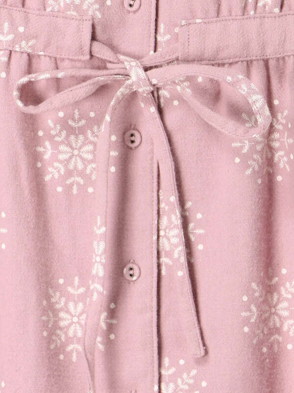 アウトレット 刺繍風プリントワンピース チャコールグレー ピンク ベージュ Sm2 サマンサモスモス のレディースワンピース F0187h ファッション通販のstripe Club