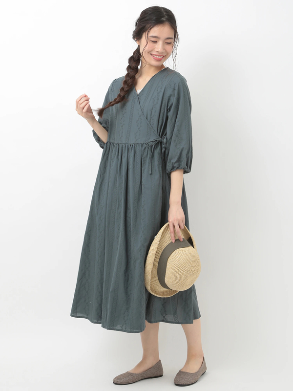 総刺繍カシュクールワンピース オフホワイト ブラック グリーン Sm2 サマンサモスモス のレディースワンピース Fb96l0h0460 ファッション通販のstripe Club