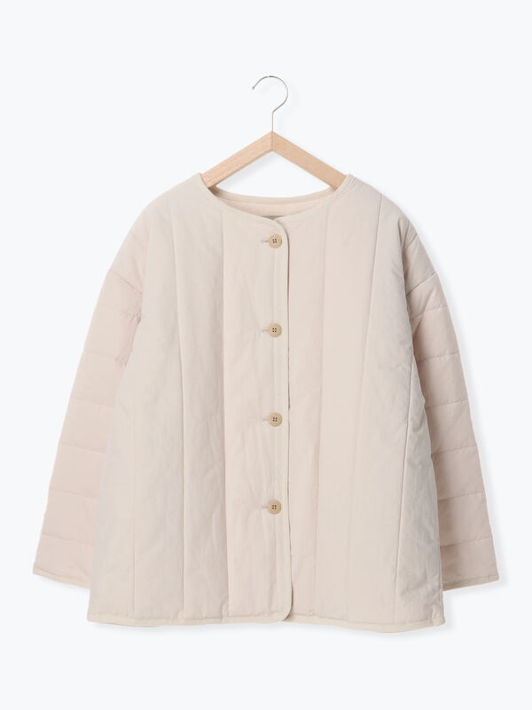 コットンキルトジャケット アイボリー チャコールグレー ブルー Sm2 サマンサモスモス のレディースジャケット Fb07l0y0260 ファッション通販のstripe Club