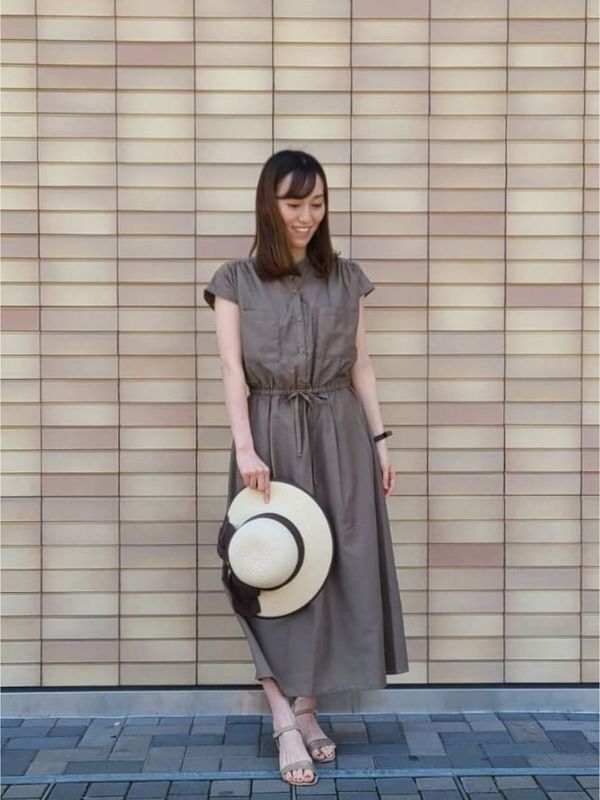アウトレット 古着 スパンボイルウエスト切替ワンピース モカ カーキ サックスブルー ネイビー Te Chichi テチチ のレディース ワンピース Fc16l0h0260 ファッション通販のstripe Club