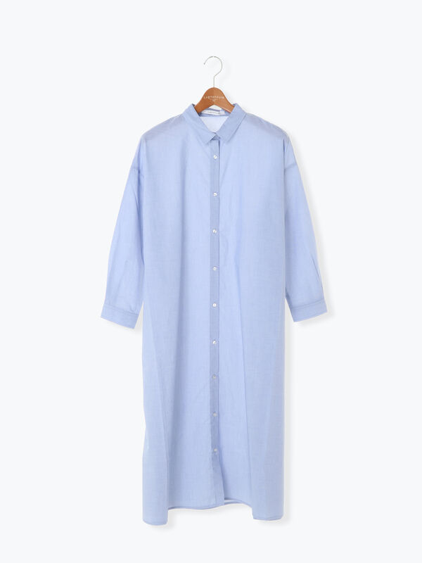 カシュクールシャツワンピース Ls オフホワイト サックスブルー Lugnoncure ルノンキュール のレディースワンピース Fd01l0h0760 ファッション通販のstripe Club
