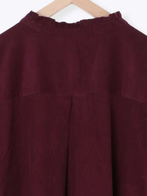 フリル衿コーデュロイワンピース チャコールグレー ベージュ パープル Ehka Sopo エヘカソポ のレディースワンピース Ff93l0h1160 ファッション通販のstripe Club