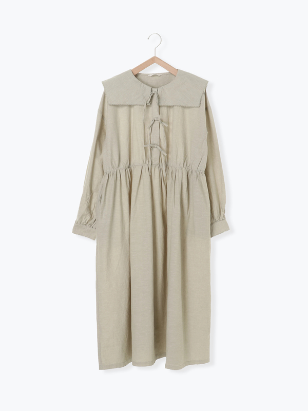 リボン開きワンピース ベージュ モカ グリーン Ehka Sopo エヘカソポ のレディースワンピース Ff01l0h0860 ファッション通販のstripe Club