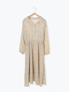 花柄開襟ワンピース ベージュ ミント ネイビー Ehka Sopo エヘカソポ のレディースワンピース Ff01l0h1160 ファッション通販のstripe Club