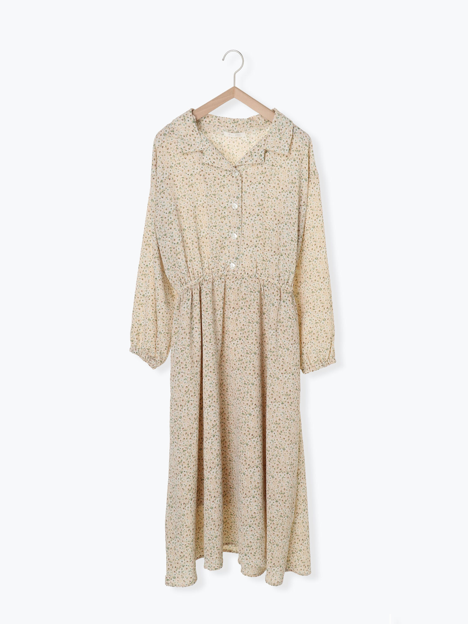 花柄開襟ワンピース ベージュ ミント ネイビー Ehka Sopo エヘカソポ のレディースワンピース Ff01l0h1160 ファッション通販のstripe Club