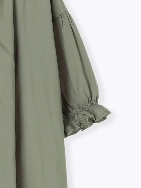 スモックワンピース グレー ブラウン グリーン Ehka Sopo エヘカソポ のレディースワンピース Ff02l0h1660 ファッション通販のstripe Club