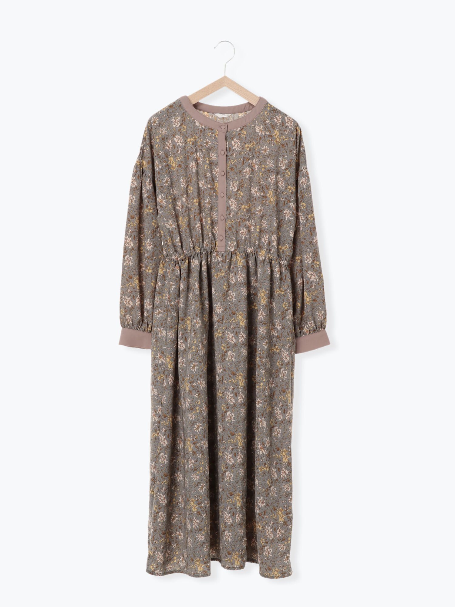 クレリック花柄ワンピース ベージュ グリーン ブルー Ehka Sopo エヘカソポ のレディースワンピース Ff03l0h0360 ファッション通販のstripe Club