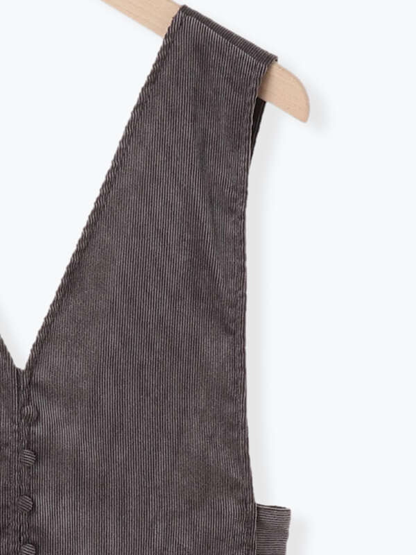 コーデュロイジャンスカ チャコールグレー ベージュ グリーン Ehka Sopo エヘカソポ のレディースワンピース Ff03l0h0960 ファッション通販のstripe Club