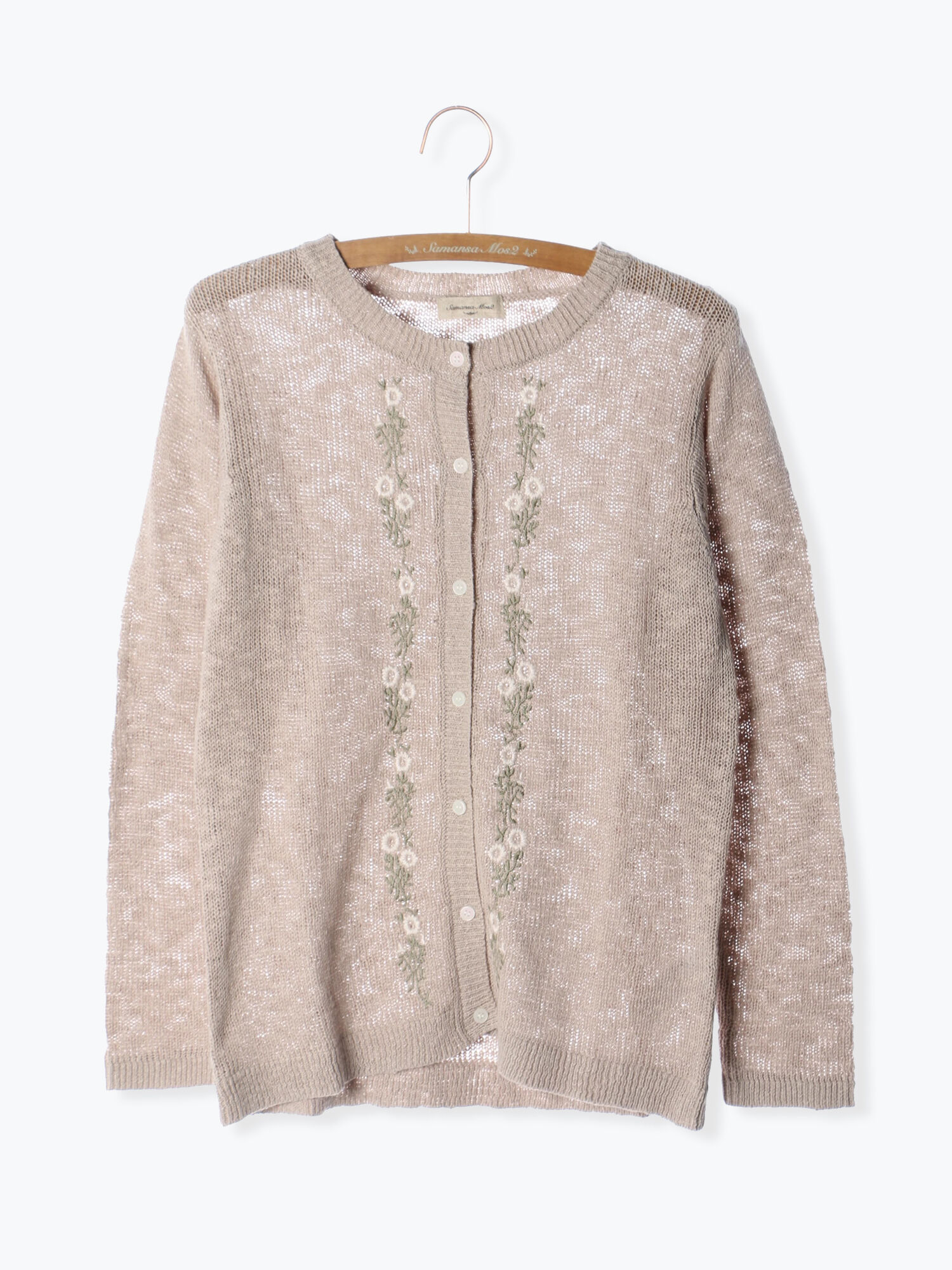 花刺繍カーディガン アイボリー グレー チャコールグレー ベージュ Sm2 Boyish サマンサモスモスボーイッシュ のレディースカーディガン Fl01l2d0760 ファッション通販のstripe Club