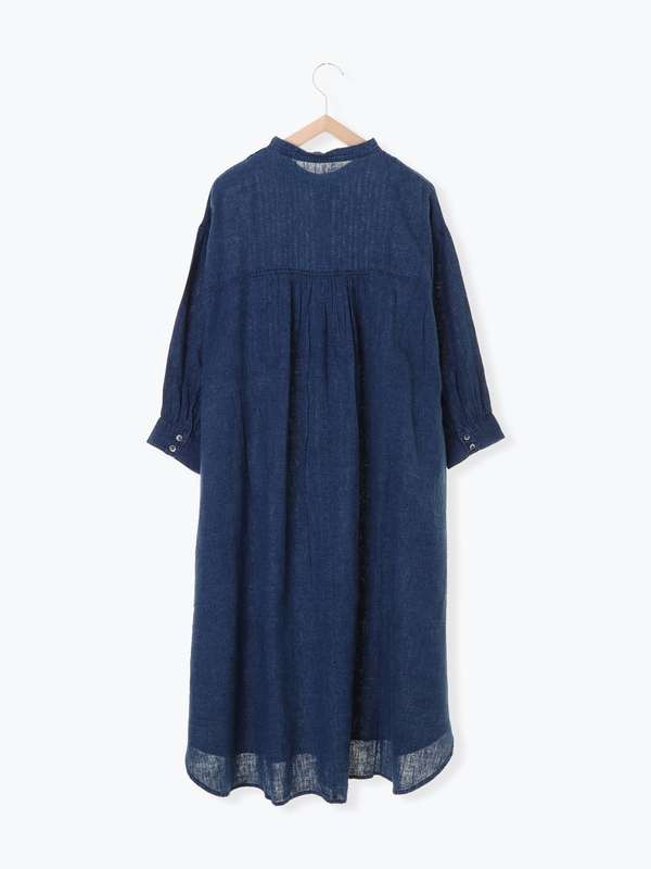 ヘンプ綿インディゴ染めワンピース ブルー ネイビー Sm2 Boyish サマンサモスモスボーイッシュ のレディースワンピース Fl02l0h0460 ファッション通販のstripe Club