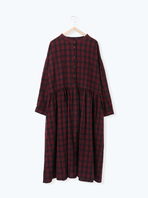 スタンドネックチェックワンピース レッド キャメル グリーン Sm2 Boyish サマンサモスモスボーイッシュ のレディースワンピース Fl04l0h0160 ファッション通販のstripe Club