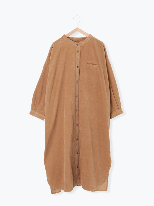 コーデュロイバンドカラーワンピース アイボリー チャコールグレー ベージュ カーキ Sm2 Boyish サマンサモスモスボーイッシュ のレディースワンピース Fl04l0h0360 ファッション通販のstripe Club