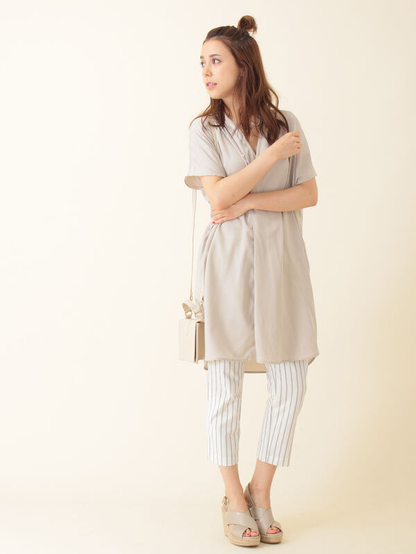 Tr前タックワンピース グレー ブラック オレンジ キャメル Te Chichi M テチチ のレディースワンピース F1162h017 ファッション通販のstripe Club