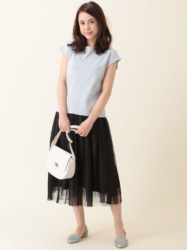 ストライプチュールスカート オフホワイト ブラック ベージュ カーキ Te Chichi M テチチ のレディーススカート F1162l107 ファッション通販のstripe Club