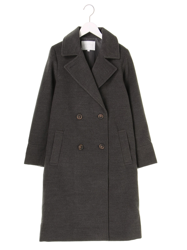 アウトレット 古着 ロングピーコート 杢ライトグレー チャコールグレー ベージュ ネイビー American Holic アメリカンホリック の レディースコート H0174i ファッション通販のstripe Club