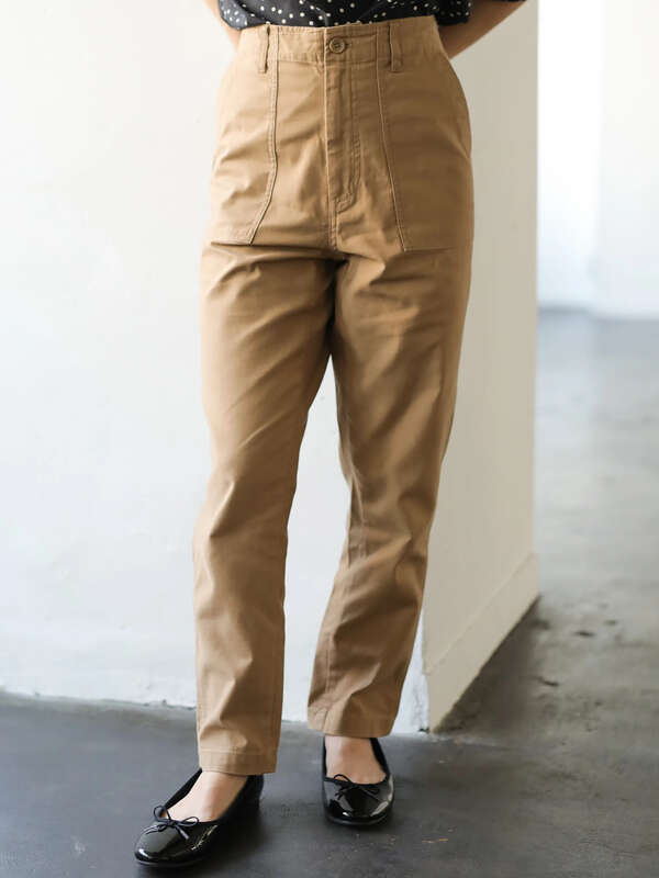 スリムベイカーパンツ ベージュ カーキ ネイビー American Holic アメリカンホリック のレディースパンツ Ha93l0f1600 ファッション通販のstripe Club