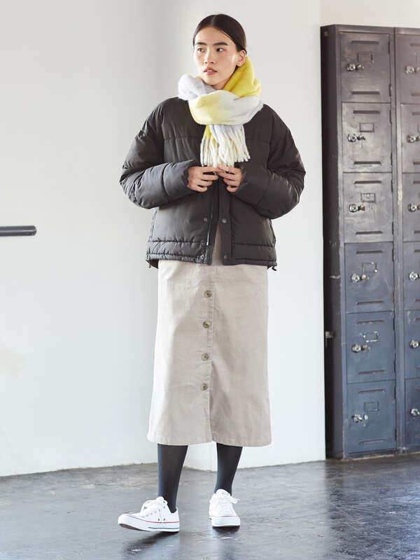 コール天両vネックワンピース ライトグレー キャメル ネイビー American Holic アメリカンホリック のレディースワンピース Ha93l0h10 ファッション通販のstripe Club