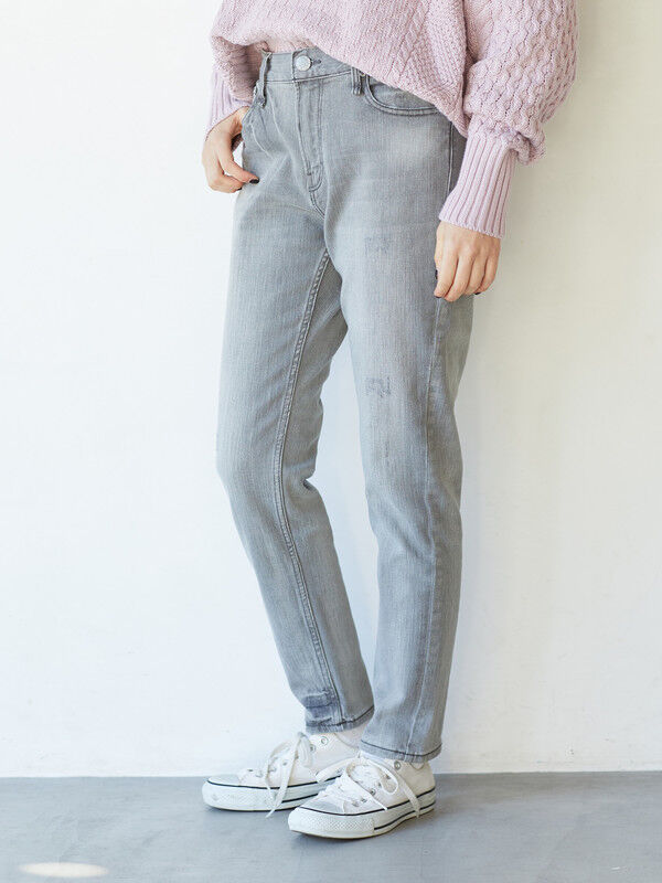 アウトレット Grayデニムテーパードパンツ グレー American Holic アメリカンホリック のレディースパンツ Ha01l0f00 ファッション通販のstripe Club