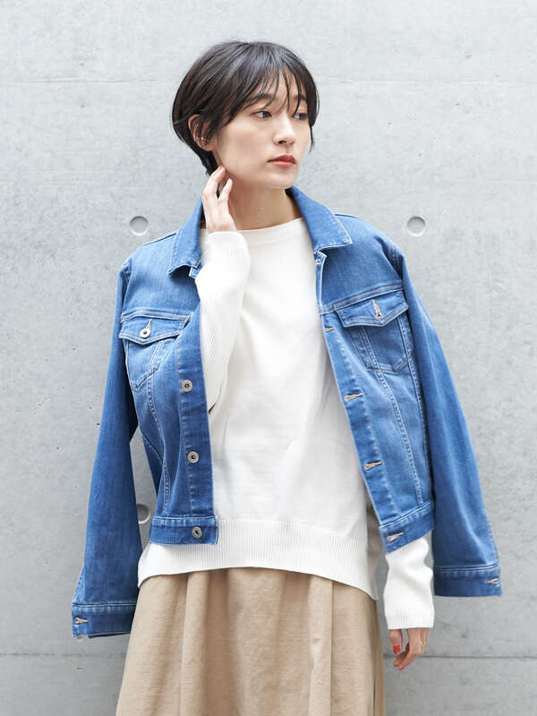 アウトレット 柔らかデニムgジャン インディゴ ライトインディゴ American Holic アメリカンホリック のレディースジャケット Ha01l0y0100 ファッション通販のstripe Club