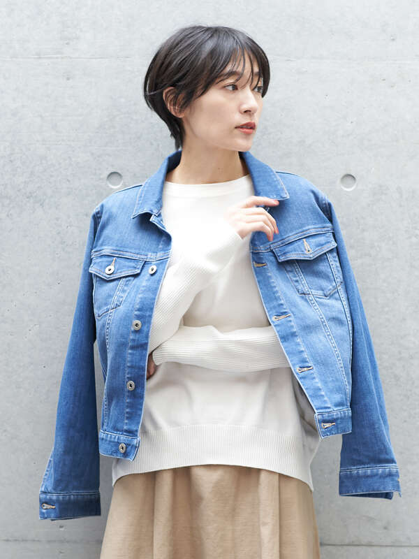 アウトレット 柔らかデニムgジャン インディゴ ライトインディゴ American Holic アメリカンホリック のレディースジャケット Ha01l0y0100 ファッション通販のstripe Club