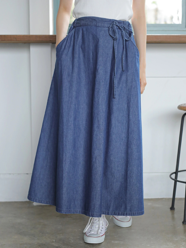 アウトレット ライトデニムラップスカート インディゴ American Holic アメリカンホリック のレディーススカート Ha02l0l0300 ファッション通販のstripe Club