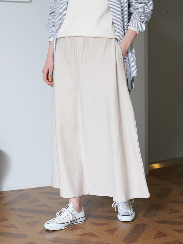 アウトレット 裏毛ロングマキシスカート アイボリー グリーン ネイビー American Holic アメリカンホリック のレディーススカート Ha01l1l0100 ファッション通販のstripe Club