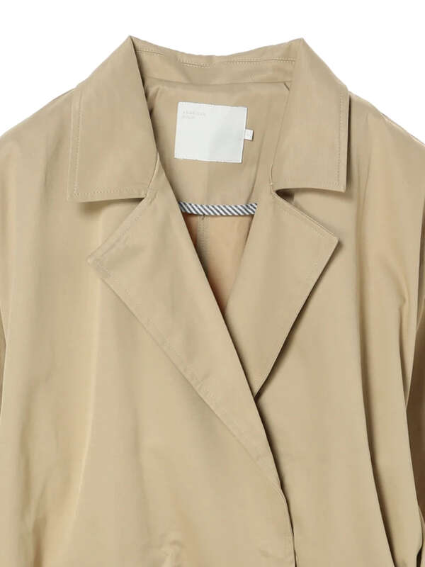 アウトレット More 5月号p27掲載 バックギャザートレンチコート アイボリー ベージュ ネイビー American Holic アメリカンホリック のレディースコート Ha01l0z0100 ファッション通販のstripe Club