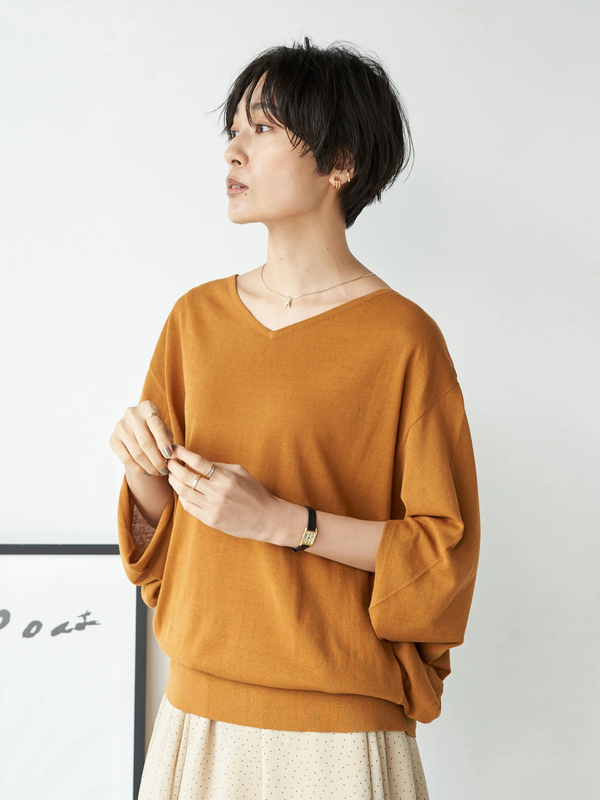 アウトレット Non No 10月号掲載 ドルマン変形ニットプルオーバー チャコールグレー ブラック グレーベージュ モカ キャメル American Holic アメリカンホリック のレディースニット セーター Ha03l2c0330 ファッション通販のstripe Club