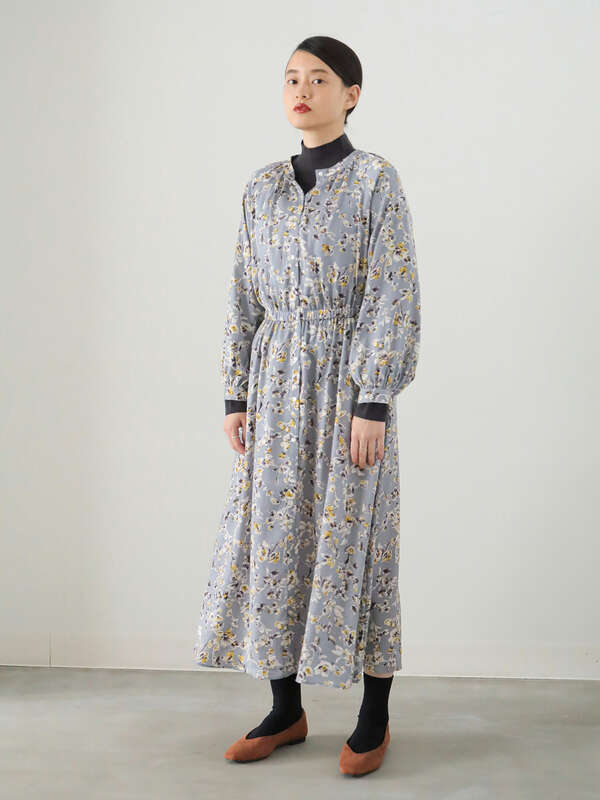 アウトレット ラグランスリーブウエストギャザーワンピース モカ サックスブルー American Holic アメリカンホリック のレディース ワンピース Ha07l0h0430 ファッション通販のstripe Club