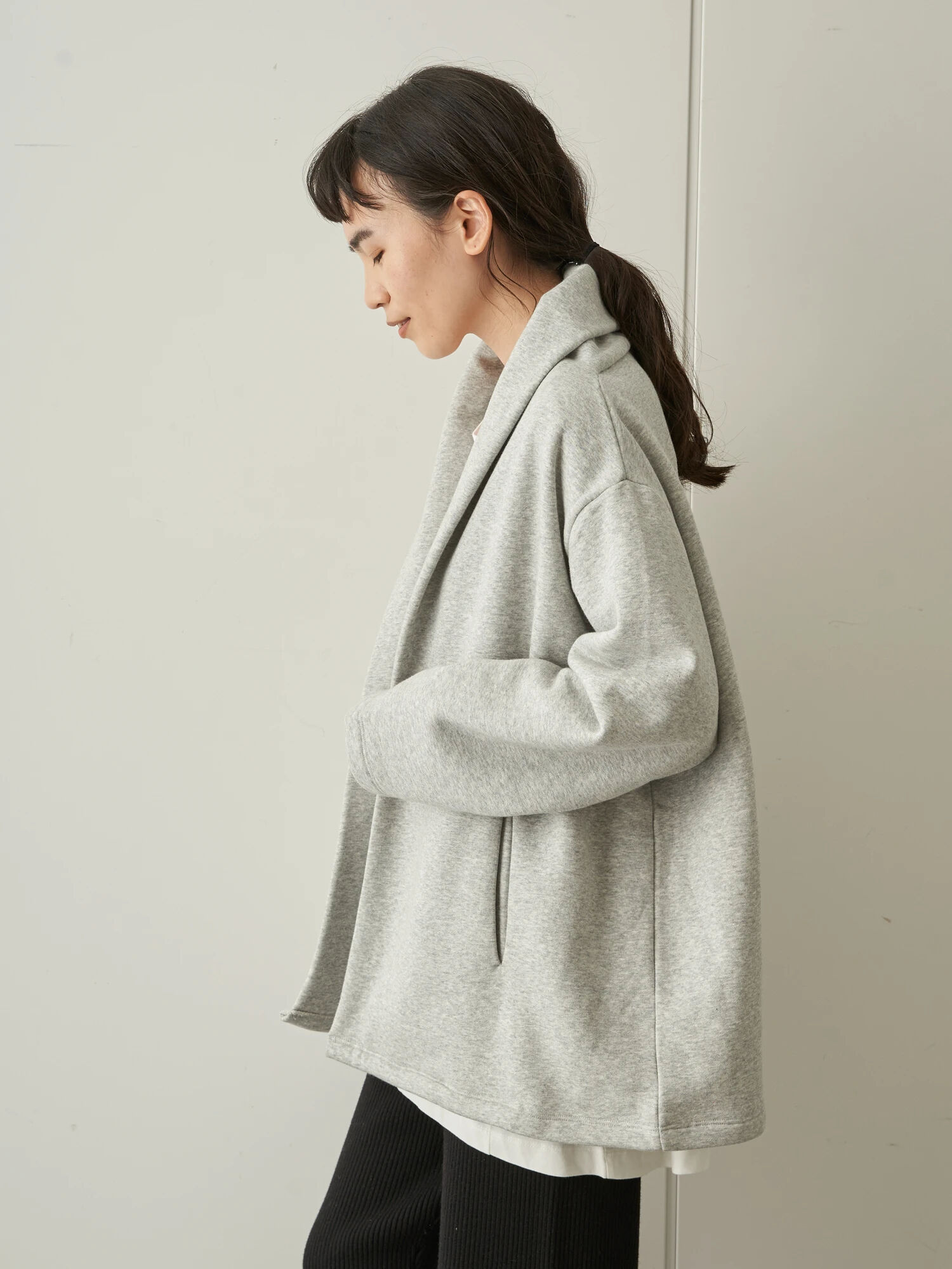 がポイント Stacy新品裏ボア裏毛コーディガンの通販 By Rosier 年中無休 ラクマ ブラック