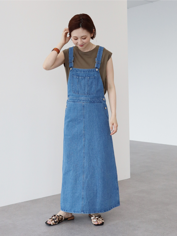 Web限定 デニムジャンバースカート インディゴ American Holic アメリカンホリック のレディースワンピース Hs07l0h0230 ファッション通販のstripe Club