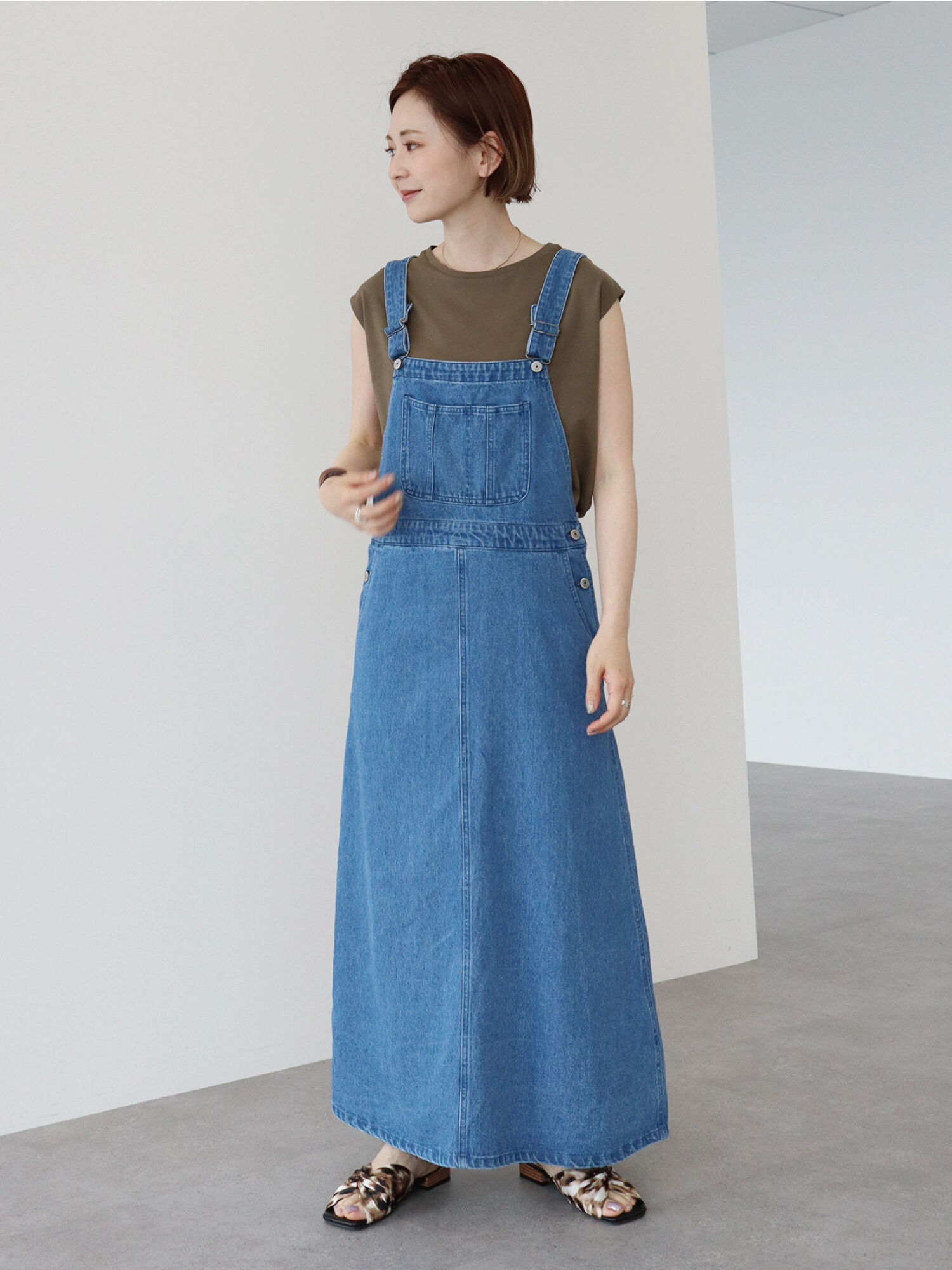 Web限定 デニムジャンバースカート インディゴ American Holic アメリカンホリック のレディースワンピース Hs07l0h0230 ファッション通販のstripe Club