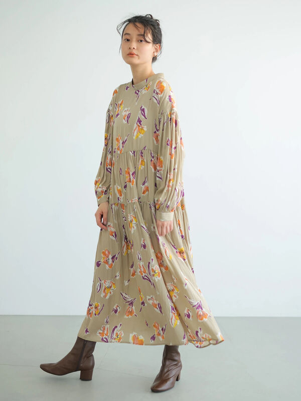 アウトレット 2wayギャザーティアードワンピース レッド ベージュ American Holic アメリカンホリック のレディースワンピース Ha11l0h0190 ファッション通販のstripe Club