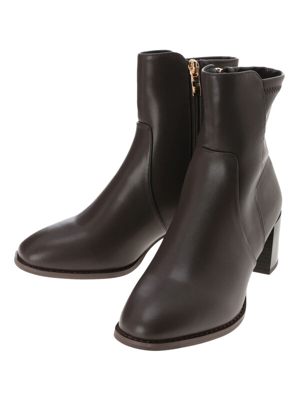 Oriental Traffic チャンキーヒールミドルブーツ ブラック ブラウン American Holic アメリカンホリック のレディースショートブーツ Hq04l3k0100 ファッション通販のstripe Club