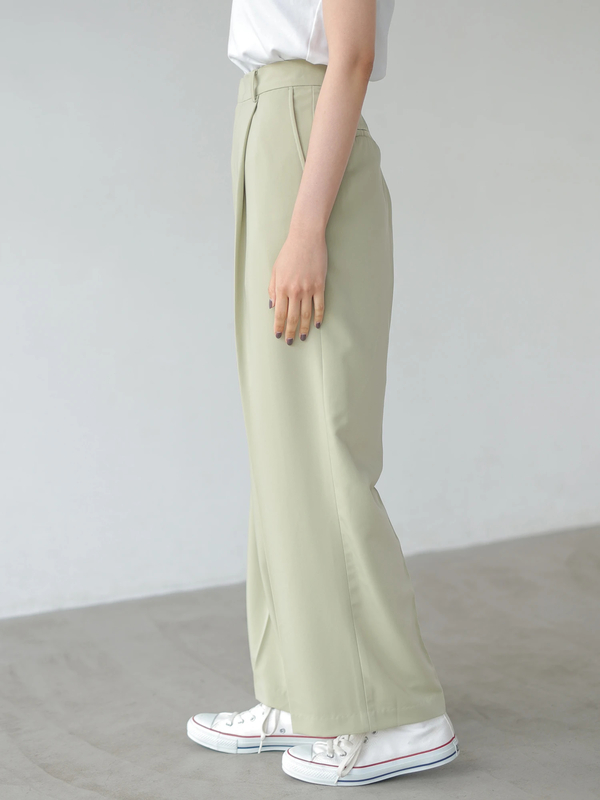 センタープレスワイドパンツ ライトグレー ブラック ライトグリーン American Holic アメリカンホリック のレディースパンツ Ha11l0f1500 ファッション通販のstripe Club