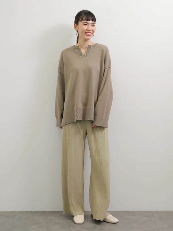 Lee 5月号掲載 プリーツワイドパンツ チャコールグレー ライトベージュ モカ American Holic アメリカンホリック のレディース パンツ Ha11l0f90 ファッション通販のstripe Club Lee 5月号掲載 プリーツワイドパンツ チャコールグレー ライトベージュ モカ American Holic アメリカンホリック のレディース パンツ Ha11l0f90 ファッション通販のstripe Club