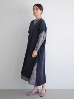 アウトレット Lee 3月号掲載 Vネックニットワンピース ライトグレー 杢ライトグレー ネイビー American Holic アメリカンホリック のレディースワンピース Ha11l2h0490 ファッション通販のstripe Club