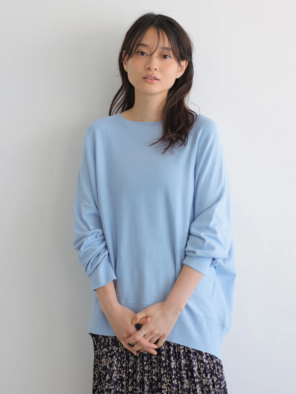 アウトレット クルーネックコクーンニットプルオーバー オフホワイト チャコールグレー ピンク グレーベージュ オレンジ サックスブルー American Holic アメリカンホリック のレディースニット セーター Ha11l2c2600 ファッション通販のstripe Club