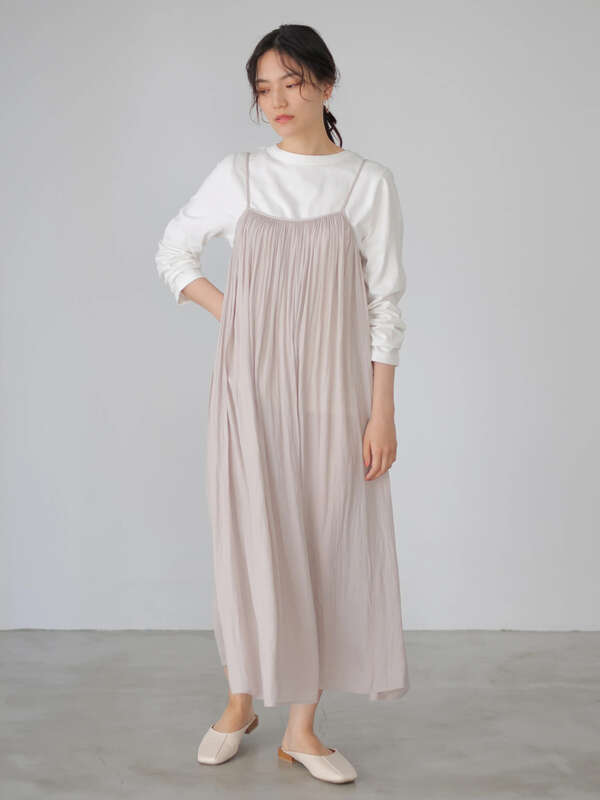 バックリボンギャザーキャミワンピース ブラック グレーベージュ モカ サックスブルー American Holic アメリカンホリック のレディースワンピース Ha11l0h0990 ファッション通販のstripe Club